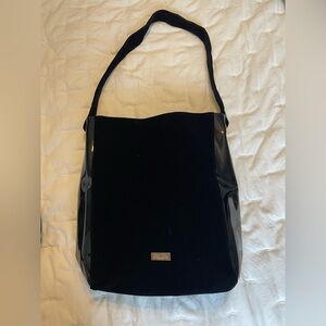 Good Girl Velvet & faux leather tote